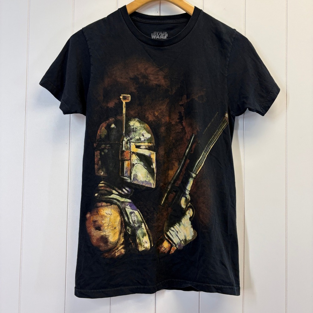 Mad Engine Star Wars Boba Fett Graphic Tee Women Size S Sci-Fi Geek Streetwear